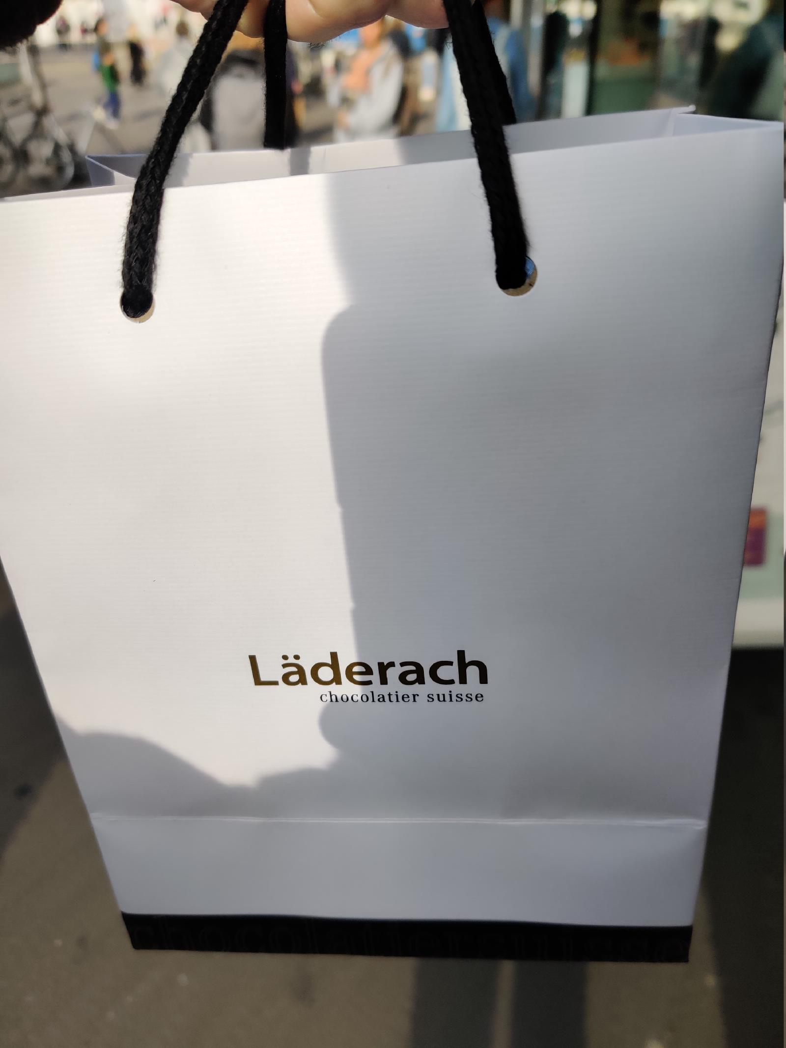 Bag of Laderach chocolate
