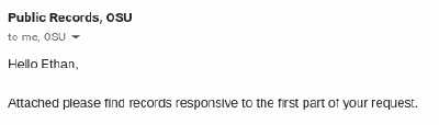 Response from OSU containing the data I requested
