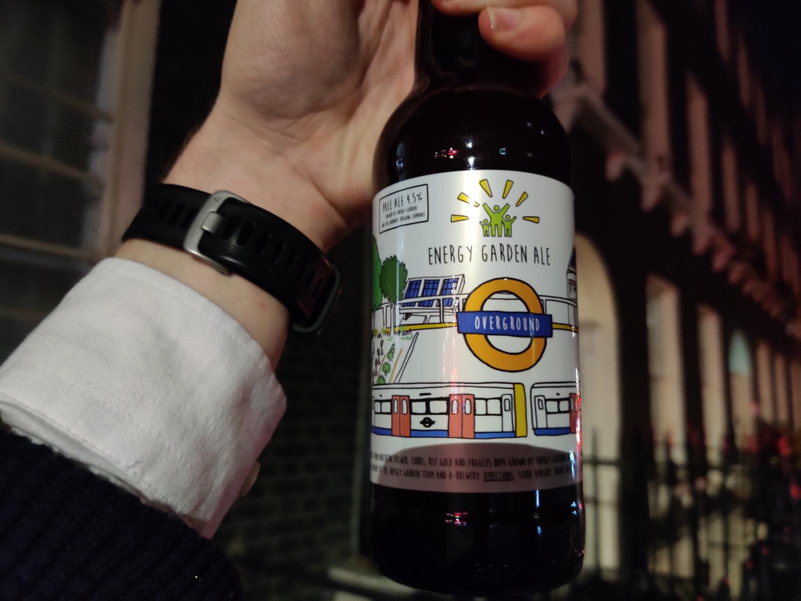 A bottle of Energy Garden Ale